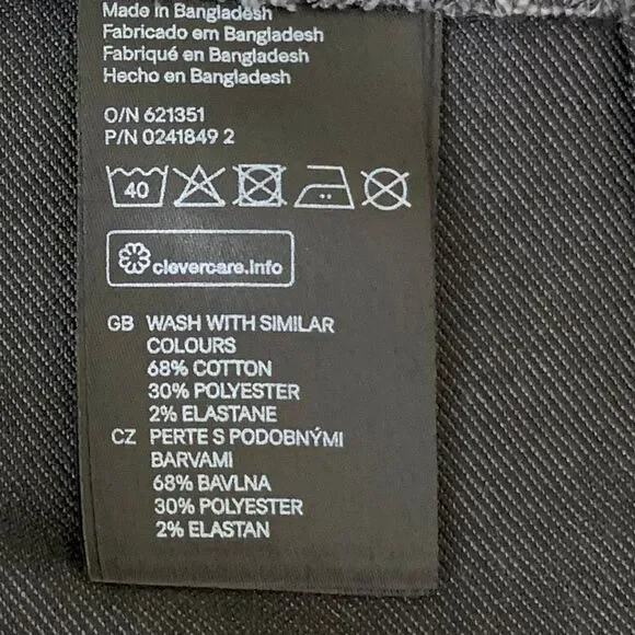 H & M Women Grey Slim fit Pants Side Zip Size 6 - Picture 8 of 8